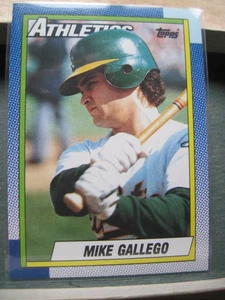 Tarjeta de béisbol Mike Gallego Oakland Athletics 1990 Topps #293 MLB - Imagen 1 de 2