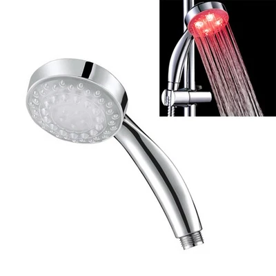 LED Farbwechsel Duschkopf Hochdruck Handbrause LED Duschkopf ohne Batterien - Bild 1 von 4