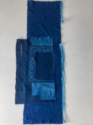 7 PIECE Collection of Antique Japanese Indigo Dyed Textile • Vintage Boro Fabric - Image 1 of 4