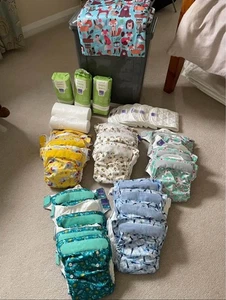 Bambino Mio Reusable Nappies Set Of x20 Plus Liners. NWOT - Picture 1 of 10