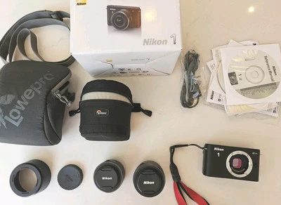 Nikon 1 J1 10.1MP Digital Camera - Black  30-110mm 10-30mm  - Image 1 of 4
