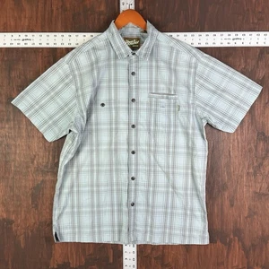 Howler Bros Shirt Plaid Button Up Western Casual Teal Green Adult Men’s Large - Picture 1 of 14