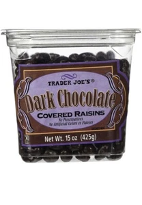 ⚡️ Trader Joe's Dark Chocolate Covered Raisins NEW FREE SHIPPING ❤️ - Picture 1 of 1