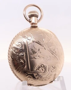 Antique 1893 Elgin Model 2 Grade 118 11J 42mm Hunter Gold Filled Pocket Watch - Picture 1 of 8