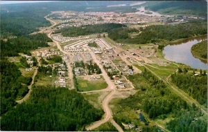 Fort McMurray Alberta Canada Aerial View Birds Eye postcard H359 - Picture 1 of 2