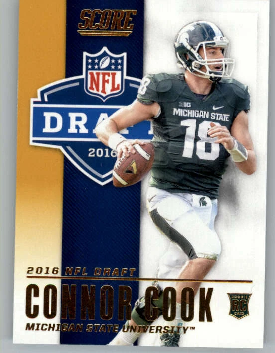 2016 Score NFL Draft Gold #3 Connor Cook (ref 149913) - Image 1 of 2