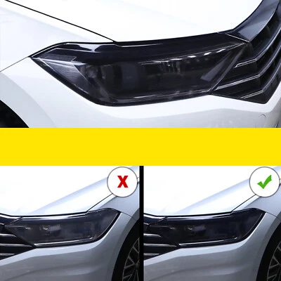 Superposiciones de tinte de vinilo precortado de faros ahumados para Volkswagen Jetta MK7 2019-2021 Foto 1 de 4