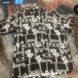 Camisa hawaiana floral con botones 100 % seda Nautica para hombre talla grande FÁCIL CUIDADO - Imagen 1 de 24