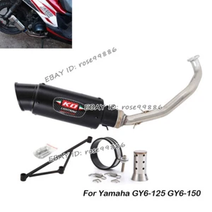 For Yamaha GY6-125 GY6-150 Slip Exhaust Front Pipe Link Muffler With DB Killer - Picture 1 of 12