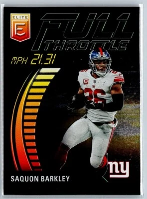 2022 DONRUSS ELITE FULL THROTTLE GREEN SAQUON BARKLEY NEW YORK GIANTS #FT-SB - Image 1 of 2