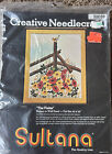 New VINTAGE SULTANA  CREATIVE NEEDLEWORK CREWEL   EMBROIDERY KIT  "THE VISITOR"