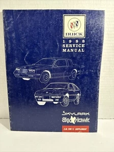 Buick Skylark Skyhawk Service Manual 2.0L (VIN 1) Supplement 1988 Book - Picture 1 of 8