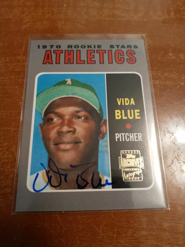 VIDA BLUE 2001 TOPPS ARCHIVES AUTOGRAPH AUTO OAKLAND A'S - Image 1 of 1