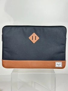 Herschel Hertiage 15.6" Laptop Sleeve Tablet Bag For Macbook Pro / Air Black Tan - Picture 1 of 13