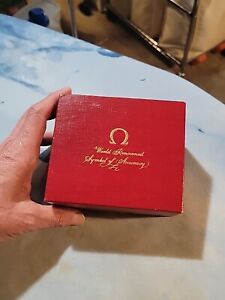 Authentic Vintage Omega Watch Box, 1960s Red Cardboard Outer Box ONLY Rare?