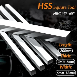 HSS Vierkant Werkzeug Bit Schnellarbeitsstahl Drehmaschine Fräser Drehwerkzeug HRC 63-65 - Bild 1 von 5