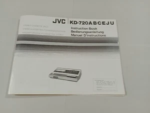 Cubierta de casete estéreo JVC KD-720A/B/C/E/J/U Libro manual de instrucciones FC21#12 - Imagen 1 de 7