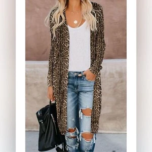 NWT Leopard print Cardigans Sweater size small - Picture 1 of 5
