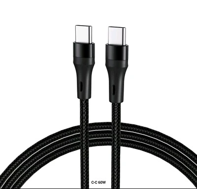 3 Samsung iPhone iPad Motorola Blu Huawei USB USB-C Type C Fast Charge Cord 3ft - Image 1 of 4