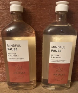 2-BATH & BODY WORKS MINDFUL PAUSE VETIVER & VANILLA BODY WASH FOAM BATH - Picture 1 of 1