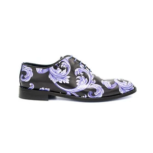 Purple Flower Leather Sole Dress Shoes - Bild 1 von 3