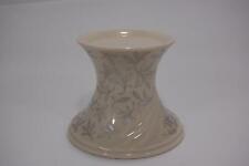 Lenox Ivory Silver Leaves Wedding Promises Collection Large Candle Holder