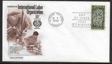 Canada Scott 493 50th Anniversary International Labor Organization Fleetwood Fdc