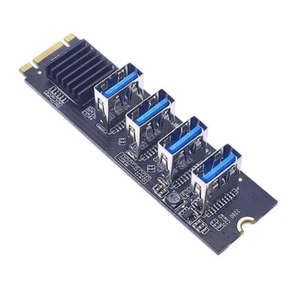 Tarjeta adaptadora M.2 NVME KEY-M a 4 puertos PCI-E para expansión de tarjeta gráfica USB3.0 - Imagen 1 de 7