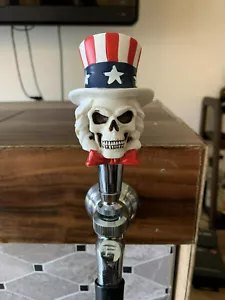 USA Onkel Sam Flagge Schädel Bier Wasserhahn Griff Kegerator Harz patriotischer Zombie - Bild 1 von 4