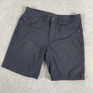 prAna Shorts Mens 32x9 Gray Brion Outdoor Hiking Stretch Logo Gorpcore Nylon - Picture 1 of 12