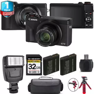 Canon PowerShot G7 X Mark III (Black)+ Extra Battery + 1 Yr Warranty + 32GB - Picture 1 of 8