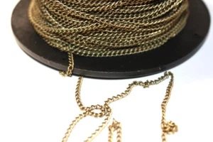 75ft 3x2.2mm Antique bronze Curb Cable Chain 1 day ship - Picture 1 of 1