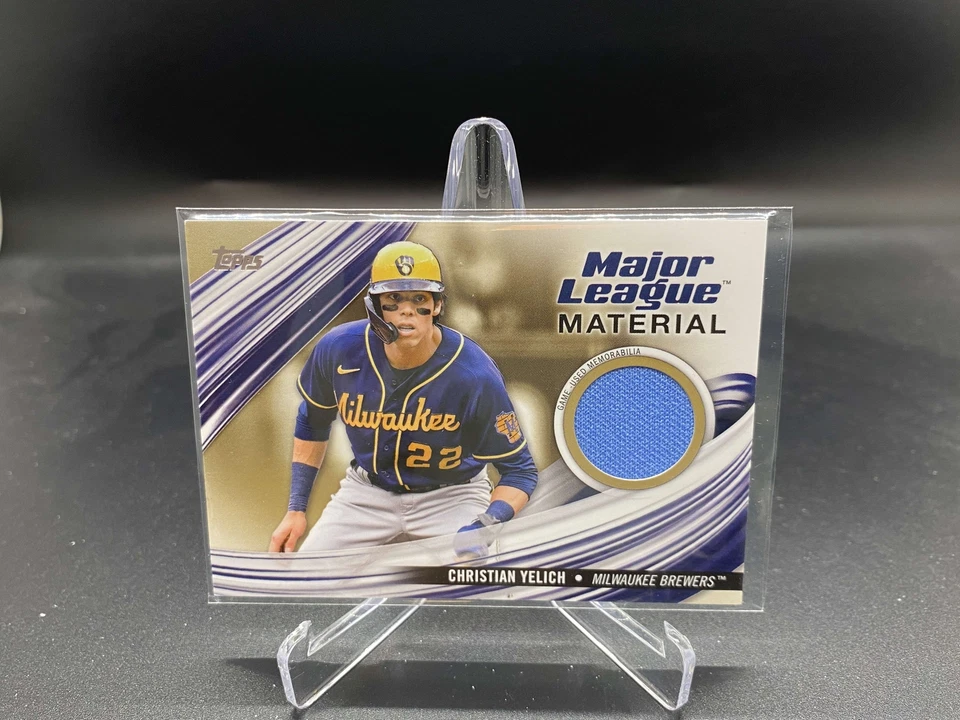 Christian Yelich 2023 Topps Gold Major League Material GU /50 Brewers - Image 1 of 2