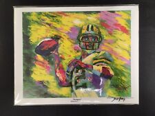 Green Bay Packers Aaron Rodgers Print By Robert Blehert 14x11 Inches