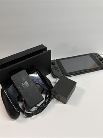 Nintendo Switch Console w Dock OEM Charger Joy-Con Grip Tested Working