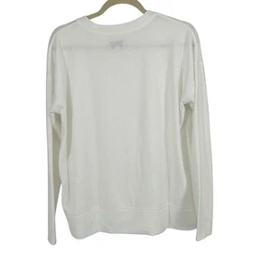 Lucky Brand White Lightweight Super Soft Pullover Sz Medium - Picture 1 of 9