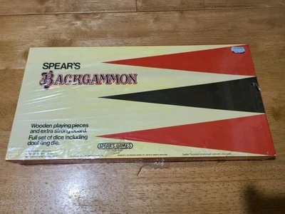 Spear’s Backgammon Board Game 1980 Vintage Sealed New Retro Gift England RARE - Image 1 of 4