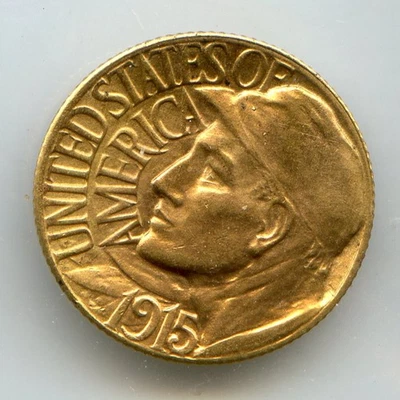 1915 S Panama Pacific Commemorative Gold $1 w/Original Envelope California Gold - Image 1 of 4