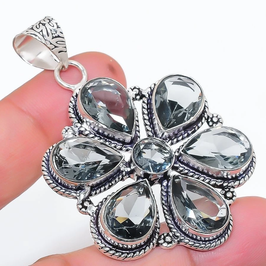 Alexandrite Gemstone Handmade 925 Sterling Silver Jewelry Pendant Size 2.5" - Image 1 of 1