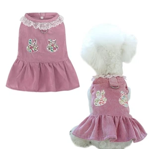 Jimjis Spring/Summer Dog Dress Princess Rabbit Pattern Dog Clothes for Smal 658 - Picture 1 of 7