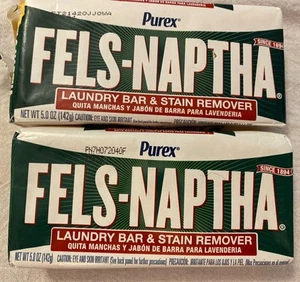 (2 Packs) Fels-Naptha Laundry Soap Stain Remover Poison Ivy Oak Purex - Picture 1 of 6