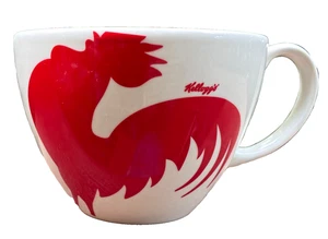 Kellogg's Rooster Cereal Corn Flakes Red & White Ceramic Bowl / Coffee Mug 2005 - Picture 1 of 8