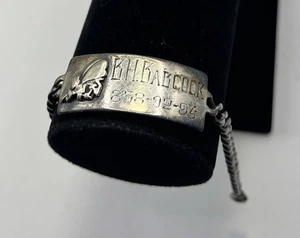 WW II Sterling Silver Navy Seebee Sweetheart Bracelet 8.5” L - Picture 1 of 7