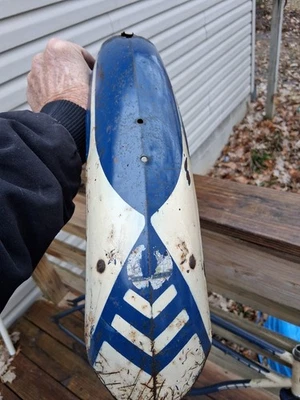 Guardabarros delantero para bicicleta de preguerra Columbia soporte plano 26 en pintura original Foto 1 de 3