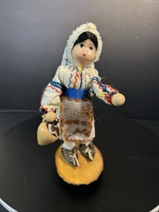 1960s handmade Romanian and Moldovan collectible doll Dressing Traditional Cloth - Picture 1 of 12