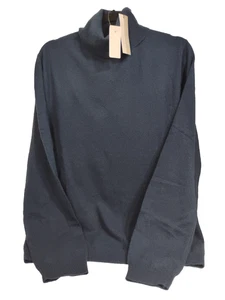 Brooks Brothers 3 Ply Scottish Cashmere Navy Blue Turtle Neck Sweater Men’s XXL - Picture 1 of 15