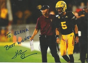 Foto personalizada firmada a mano 5X7 Herman Edwards ¡AUTÓGRAFO! - Imagen 1 de 1