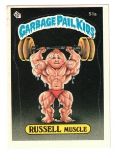 Cubo de basura Topps 1985 niños serie 2 Russell Muscle #51A ver escaneos para grado - Imagen 1 de 2