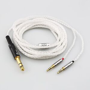  8 Cores Silver Plated Headphone Earphone Cable For Denon AH-D600 D7100 Hifiman 