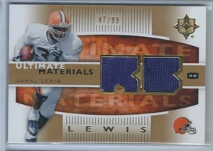 2007 Ultimate Football Jamal Lewis Browns Gold Ultimate Materials Card #47/99 - Imagen 1 de 2